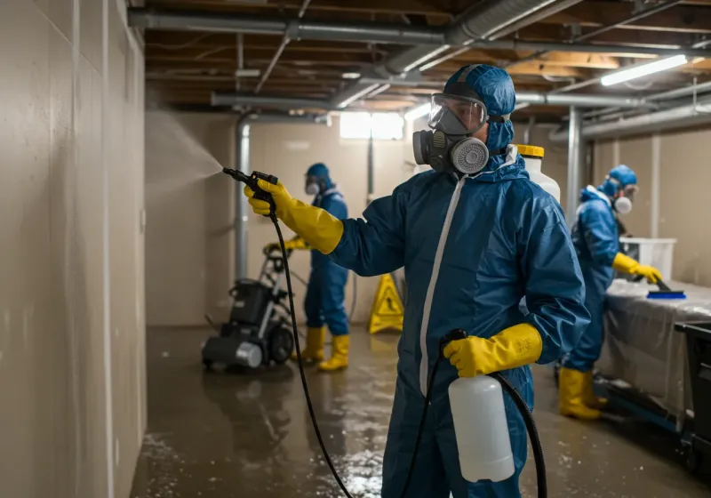 Basement Sanitization and Antimicrobial Treatment process in Bainbridge Island, WA