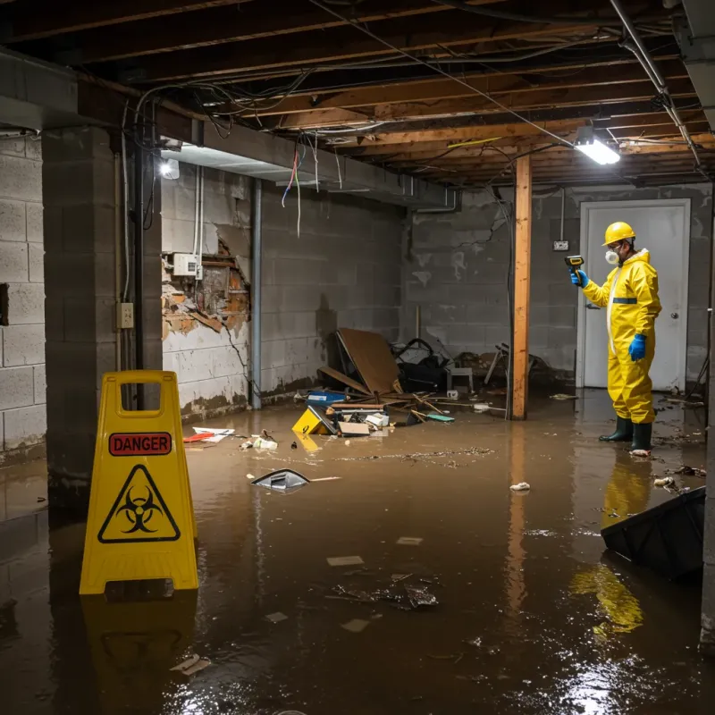 Flooded Basement Electrical Hazard in Bainbridge Island, WA Property